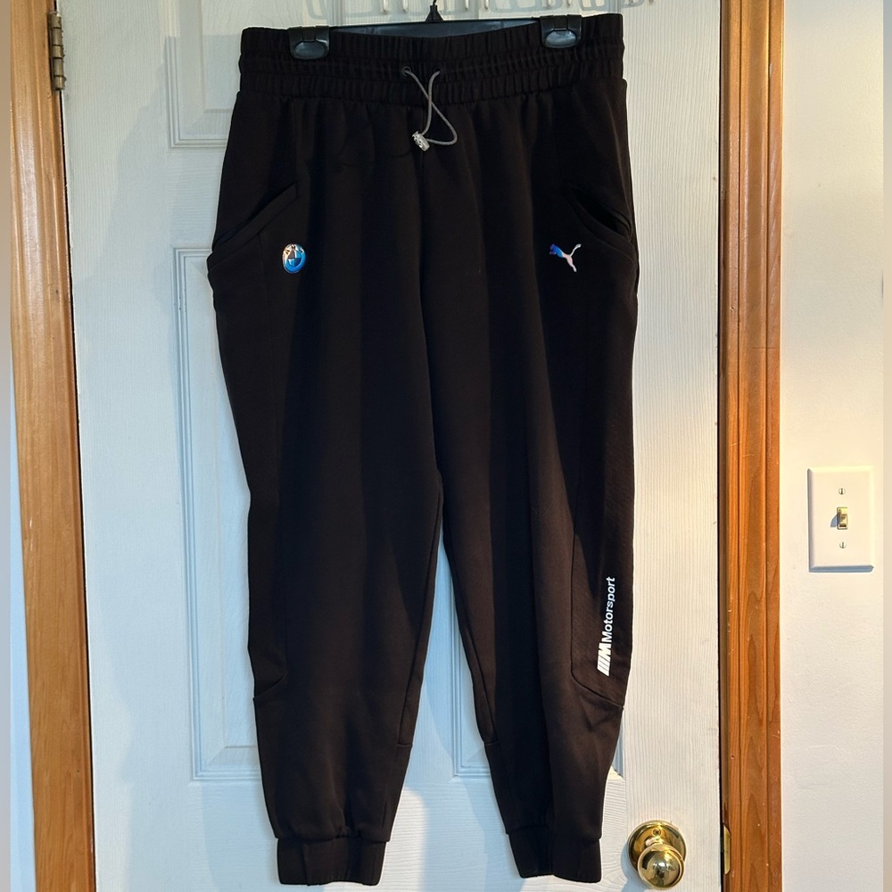 Puma x BMW Motorsport Joggers with iridescent logo accents
